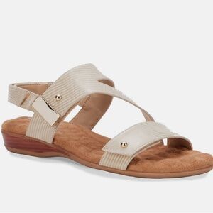 Ros Hommerson Chloe Natural Lizard Women’s Sandal with Arch Support